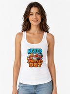 Never Knocked Out Kangaroo Boxing Graphic Tee - Tough Animal Fighter - White