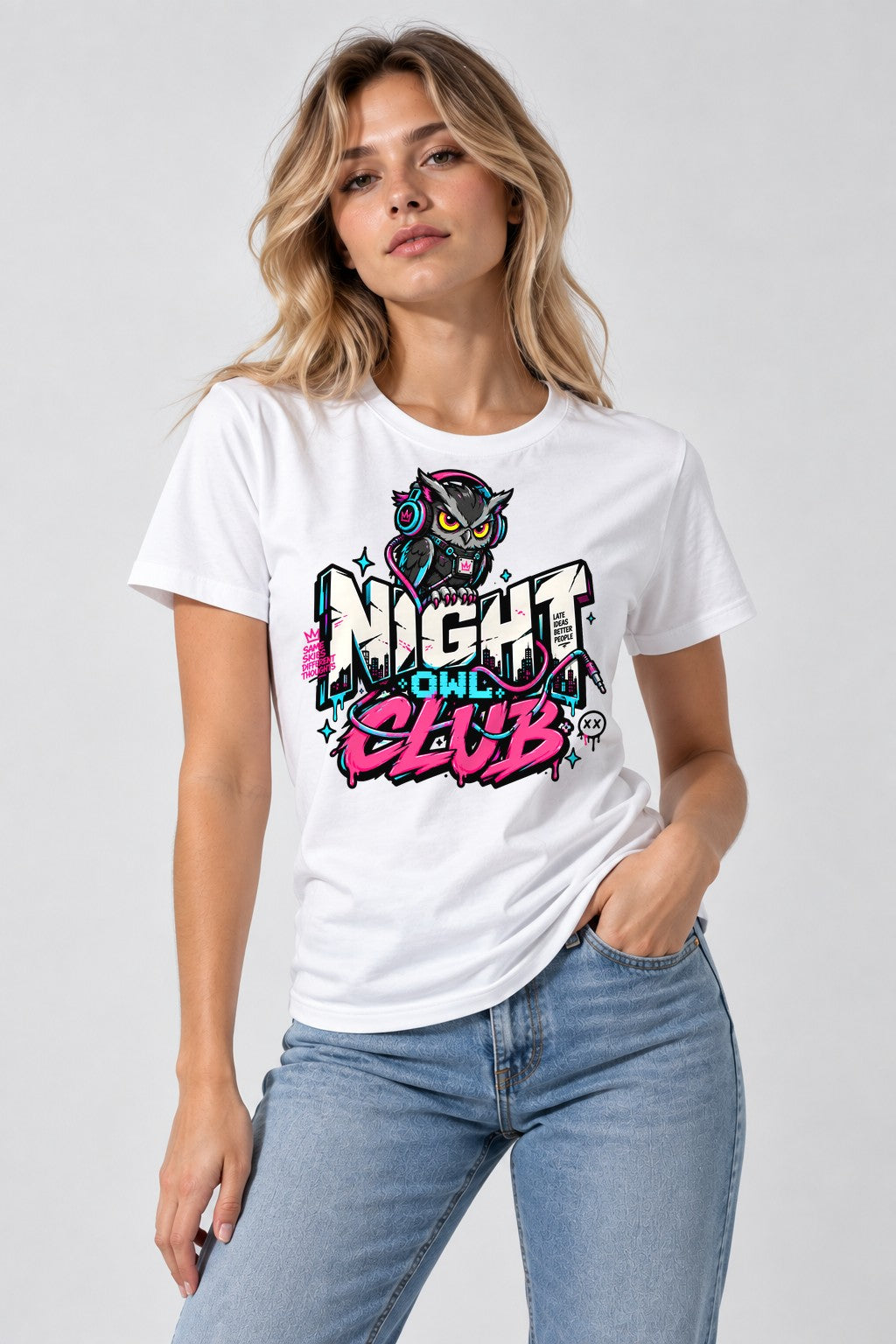 Night Owl Club - White