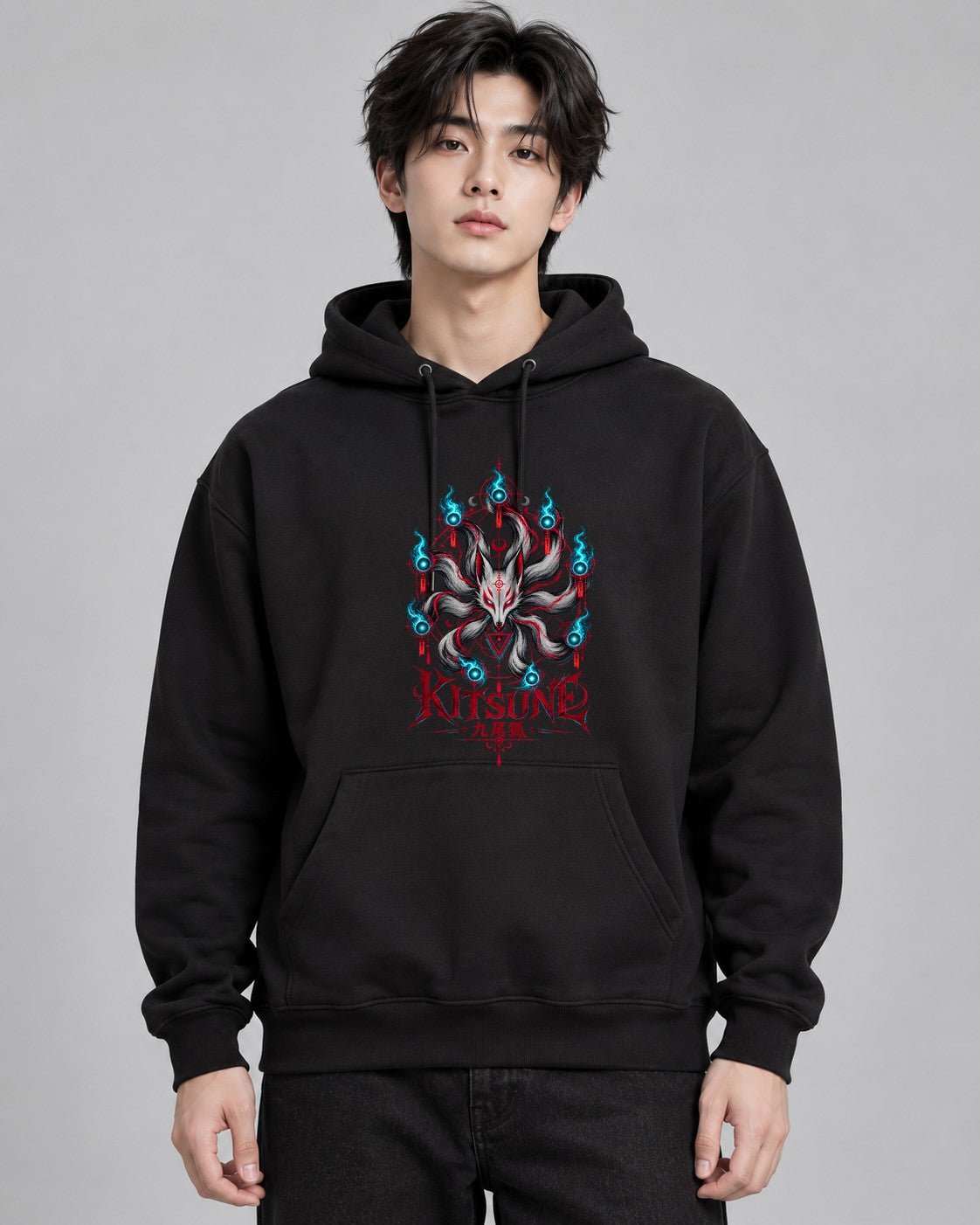 Nine Tails Kitsune - Black