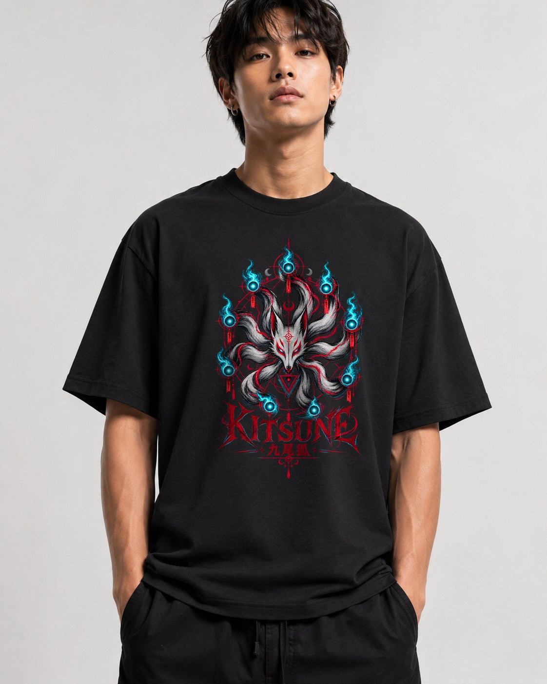 Nine Tails Kitsune - Black