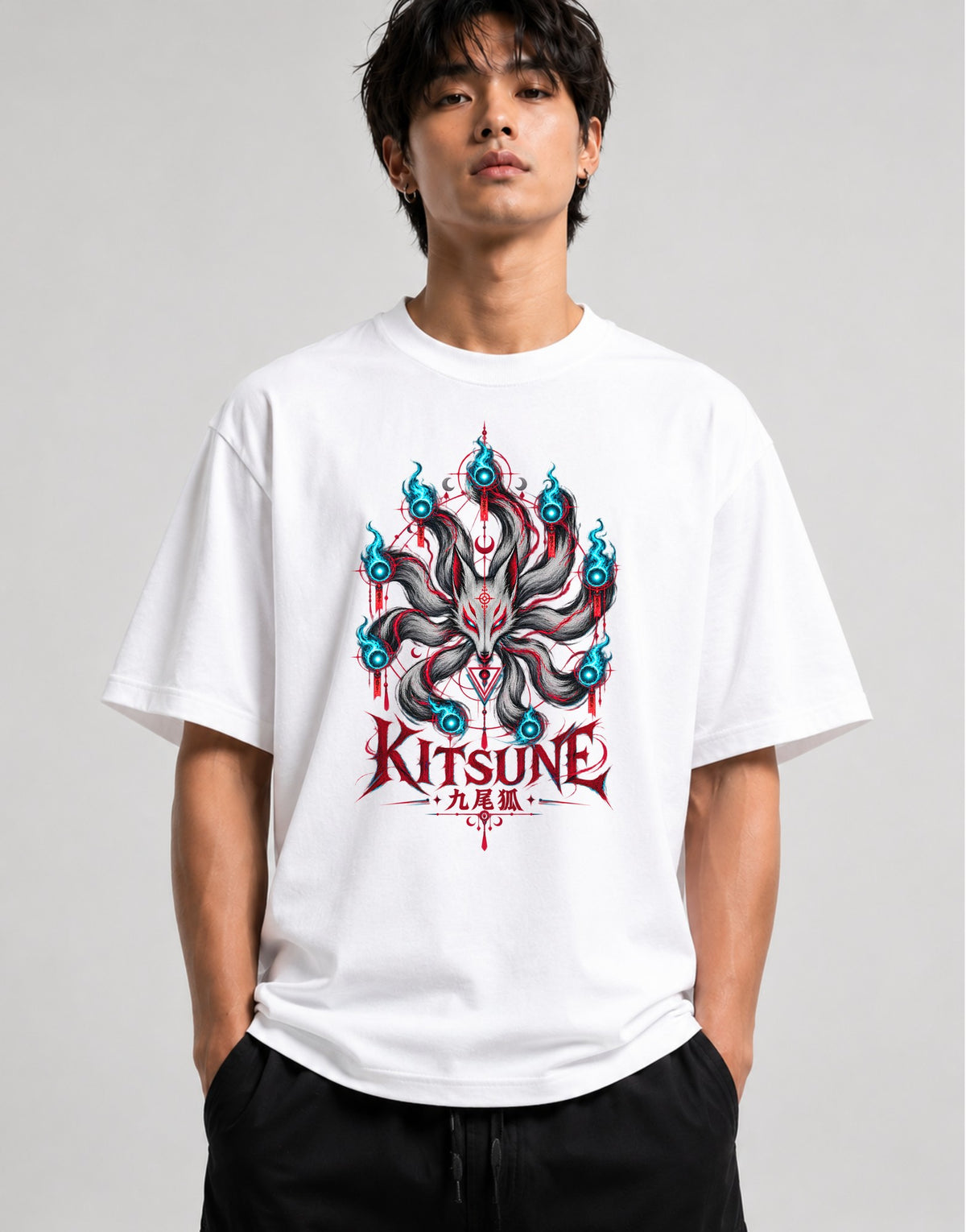 Nine Tails Kitsune - White
