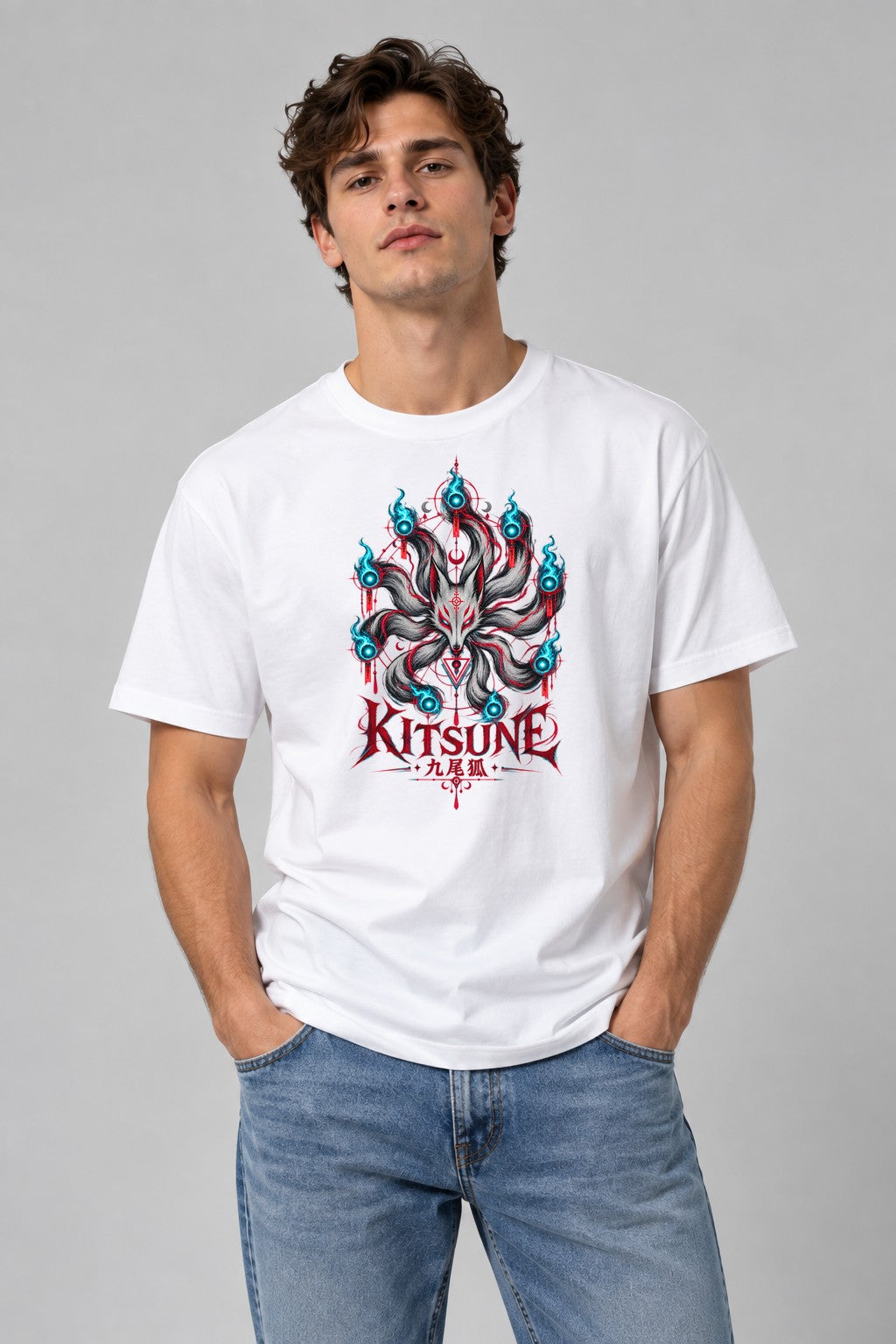 Nine Tails Kitsune - White