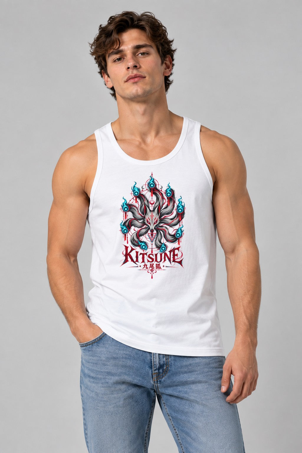 Nine Tails Kitsune - White