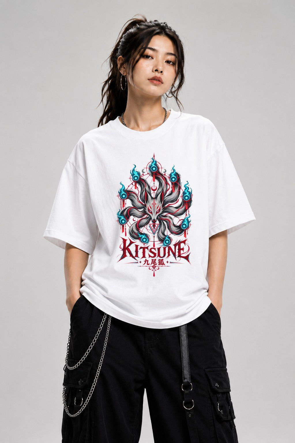 Nine Tails Kitsune - White