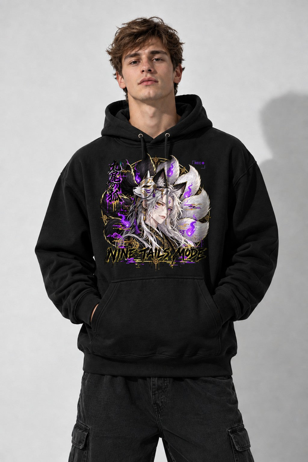 Nine Tails Mode Kitsune - Black