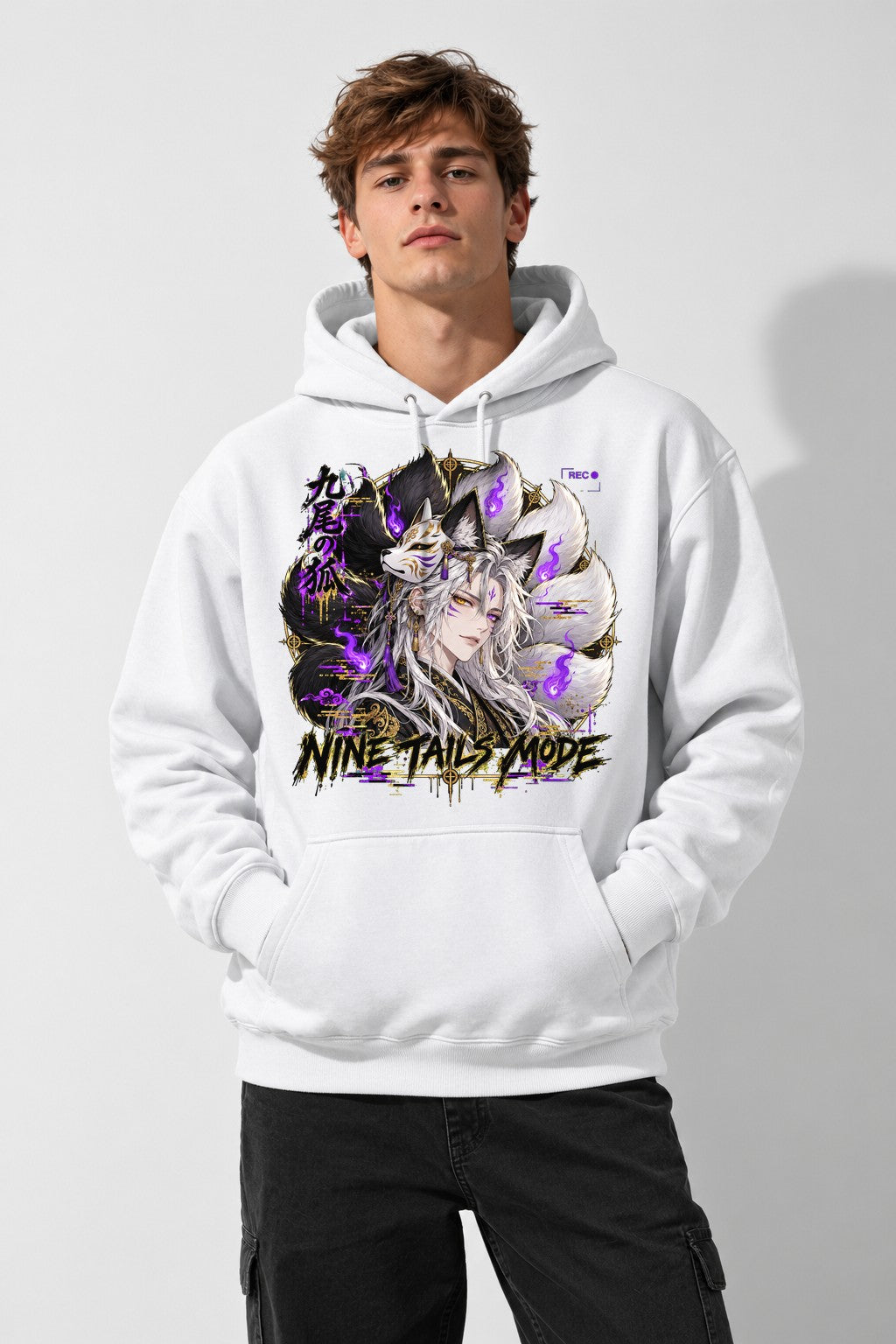 Nine Tails Mode Kitsune - White