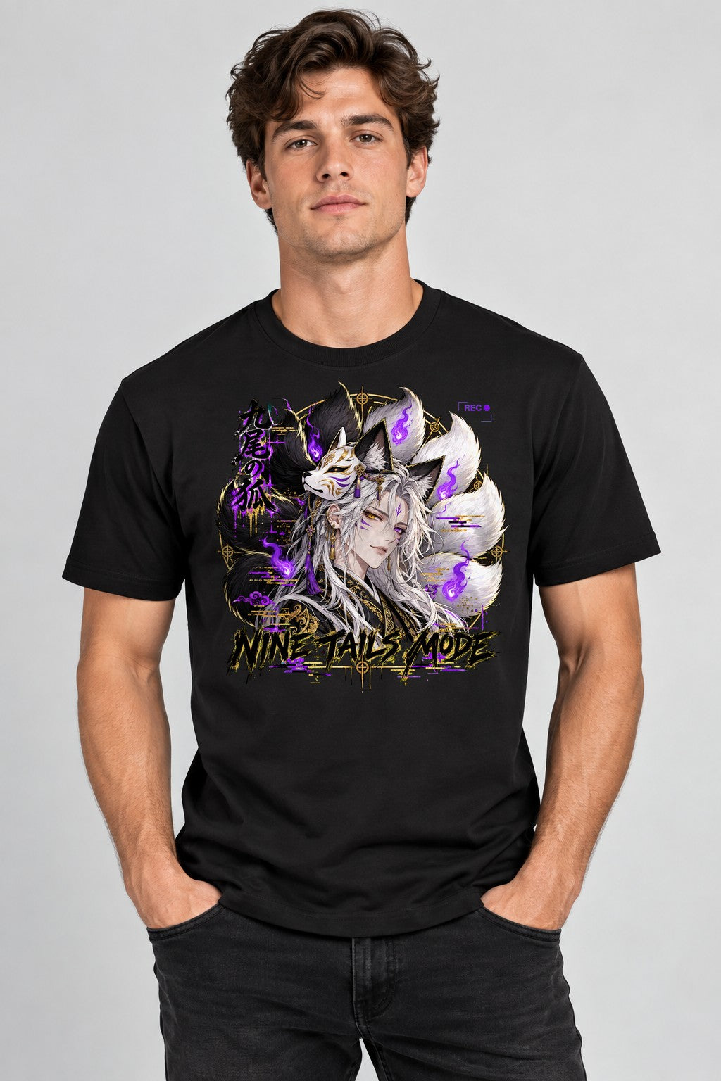Nine Tails Mode Kitsune - Black