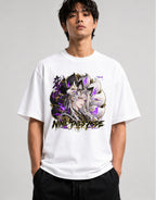 Nine Tails Mode Kitsune Anime T-Shirt - Japanese Fox Spirit - White