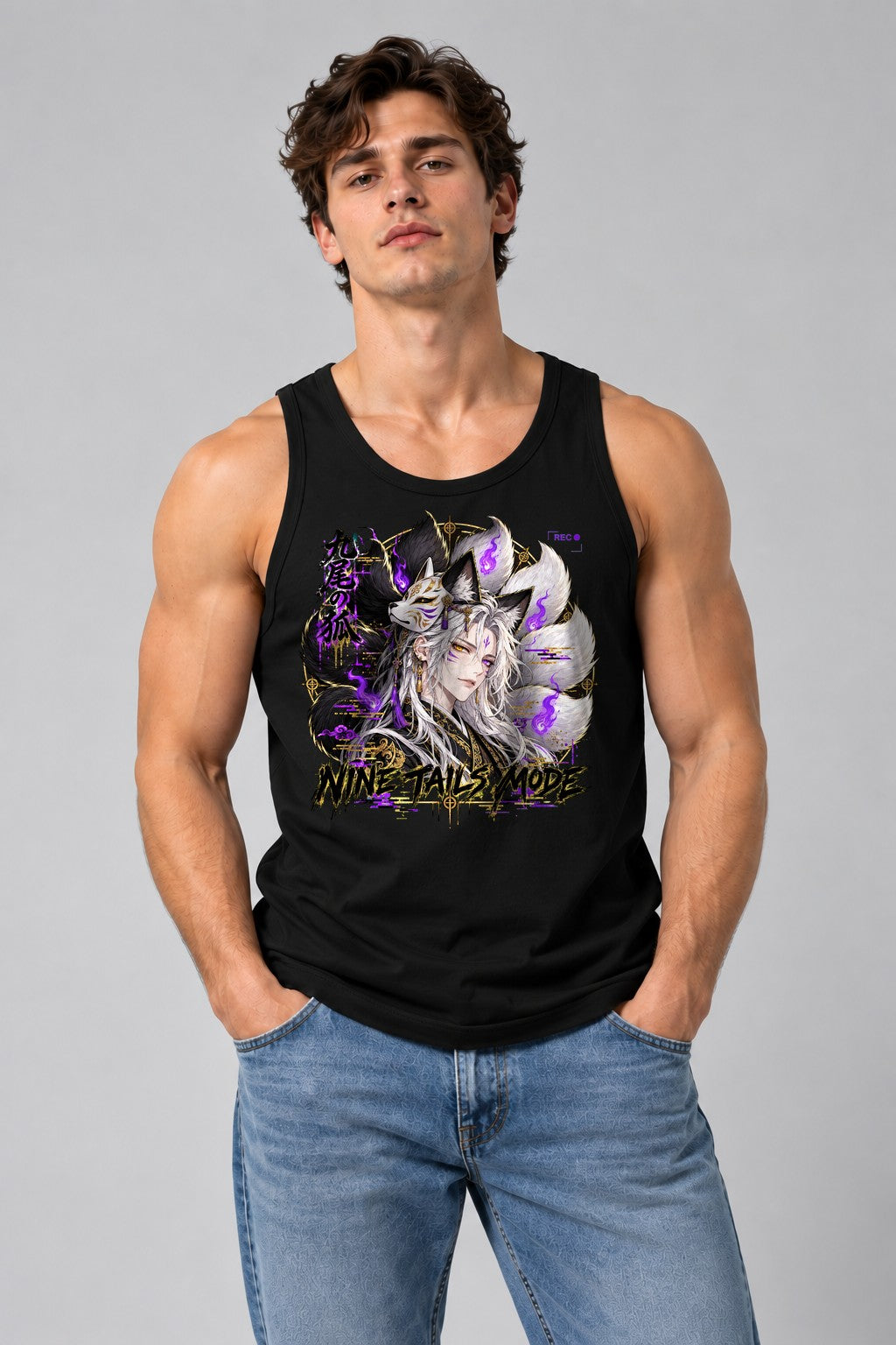 Nine Tails Mode Kitsune - Black