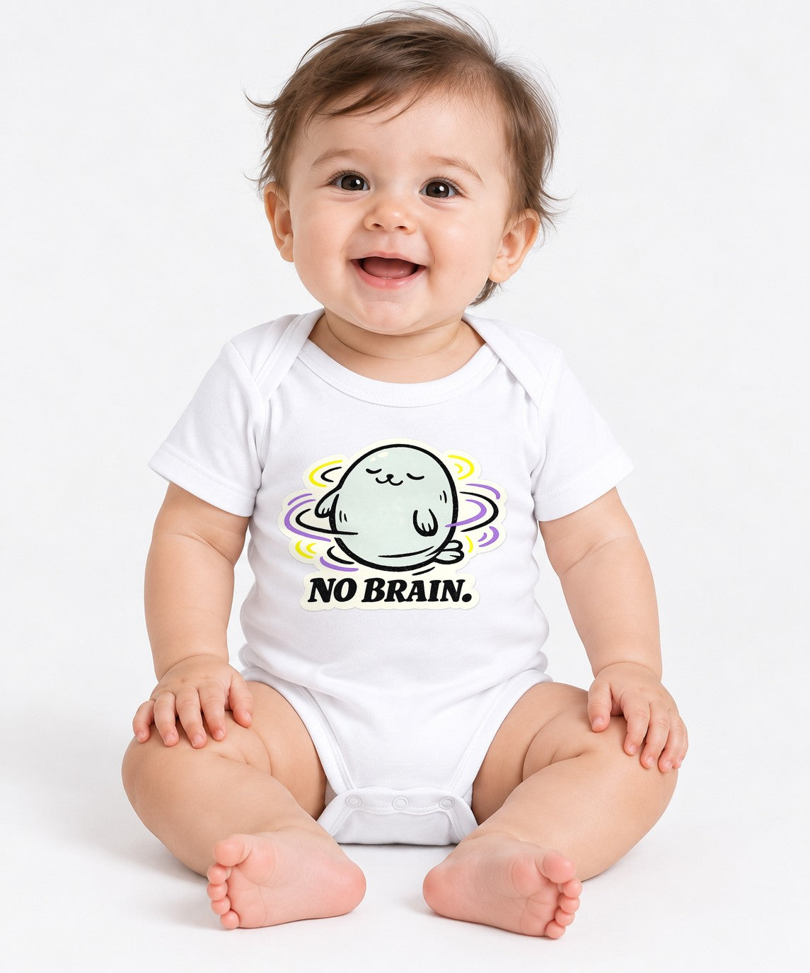 No Brain Seal - White