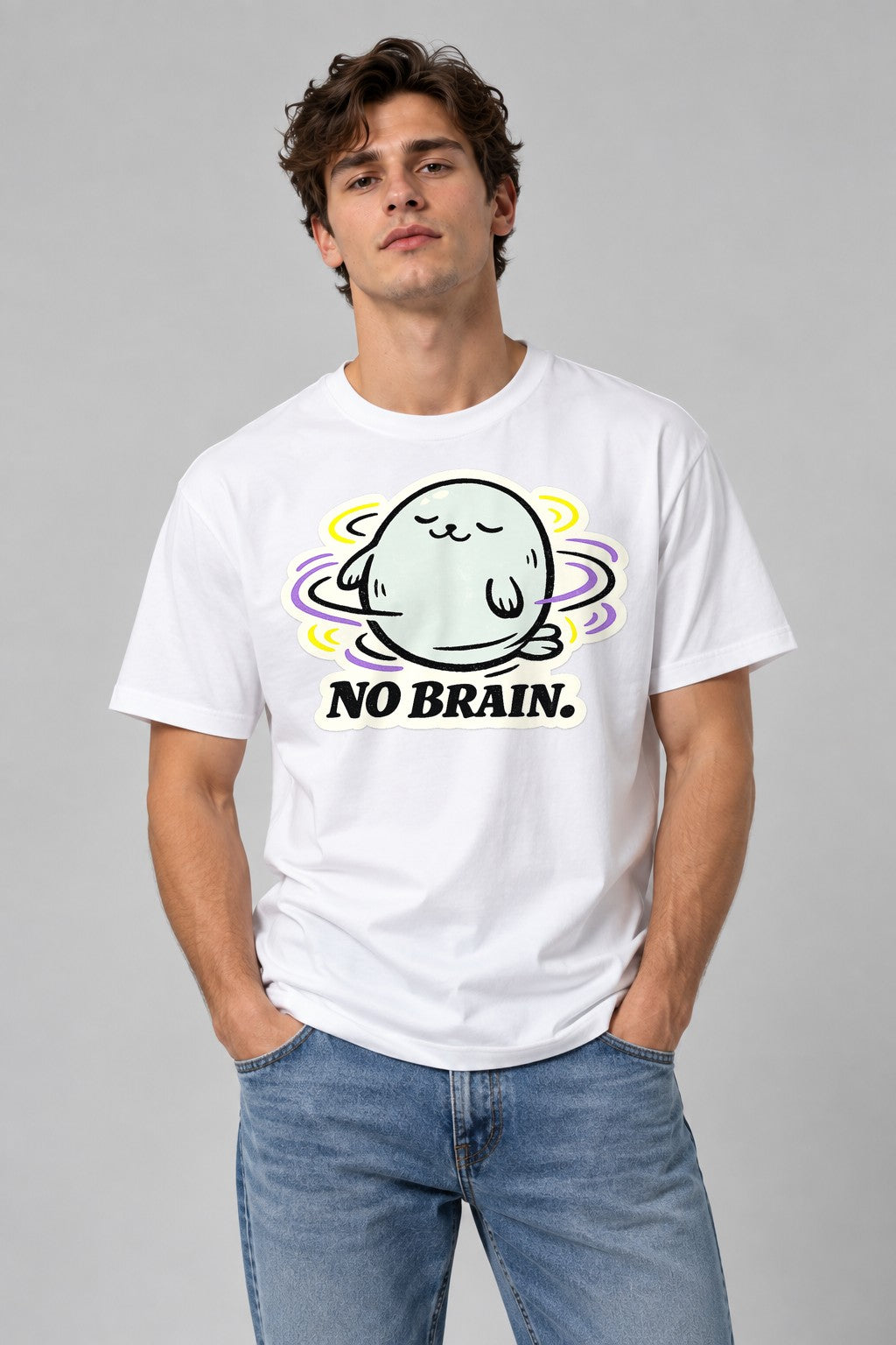No Brain Seal - White