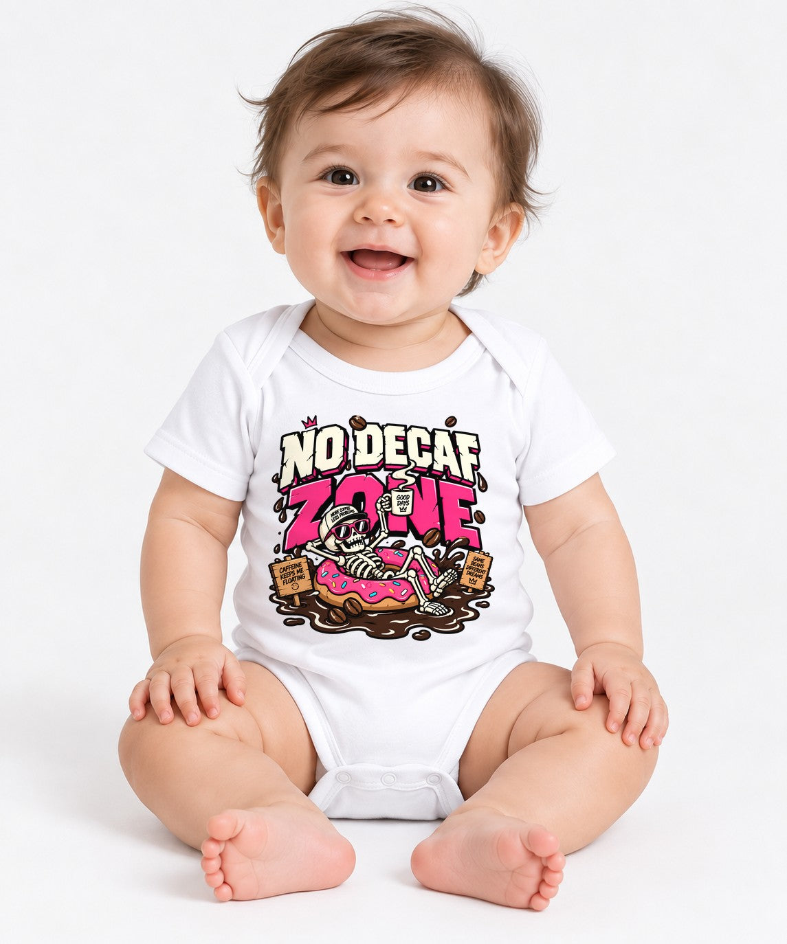 No Decaf Zone - White