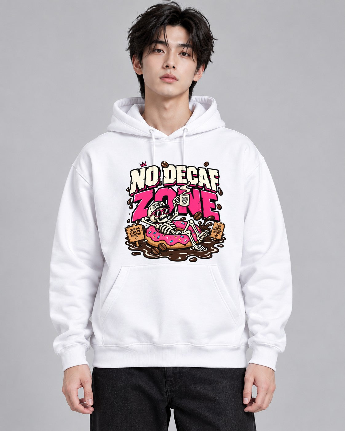No Decaf Zone - White