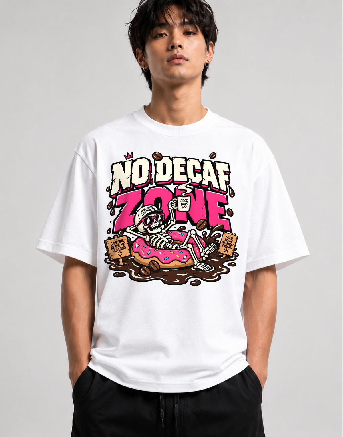 No Decaf Zone - White