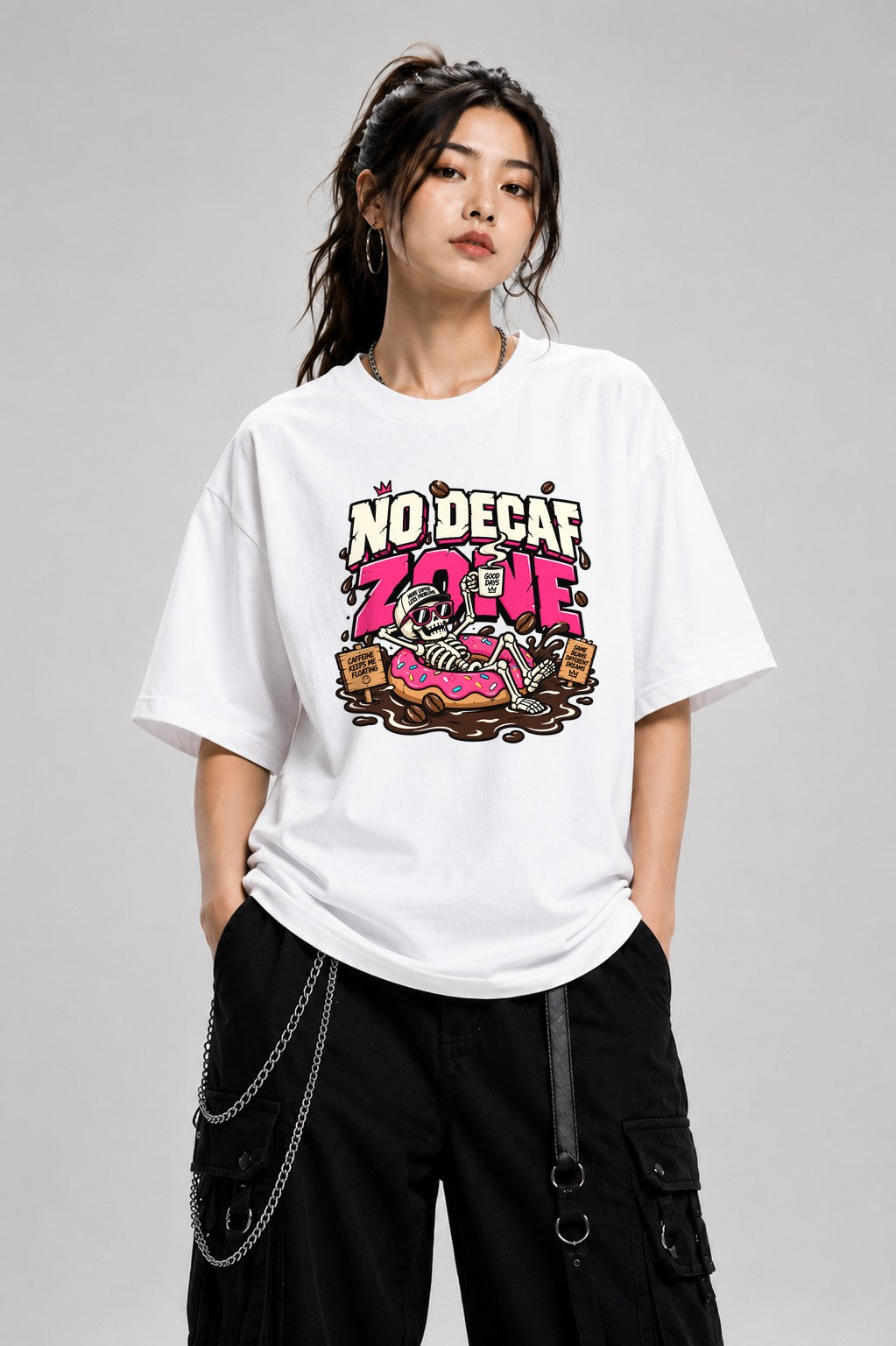 No Decaf Zone - White