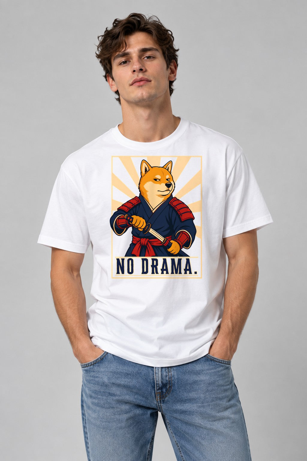 No Drama Samurai - White
