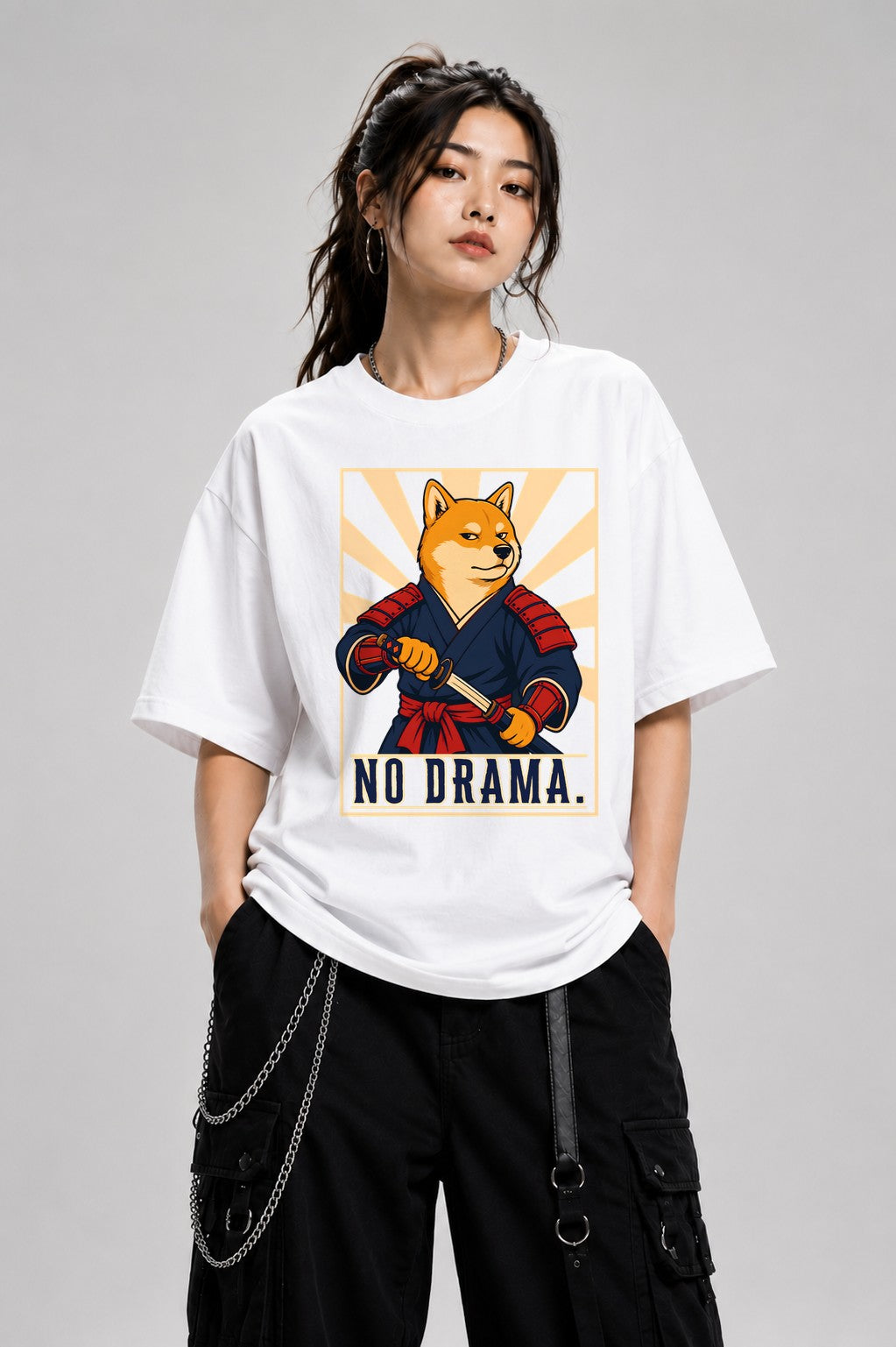 No Drama Samurai - White