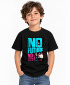 No Future No Cry Anime Streetwear Graphic - Cyberpunk Style - Black