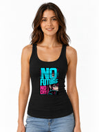 No Future No Cry Anime Streetwear Graphic - Cyberpunk Style - Black