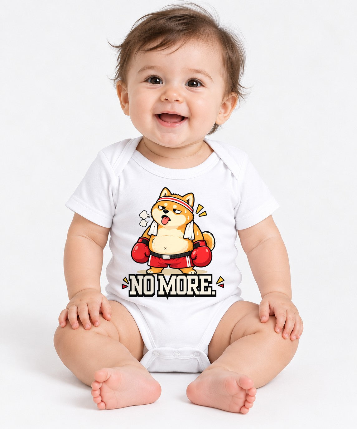 No More Boxer Dog - White