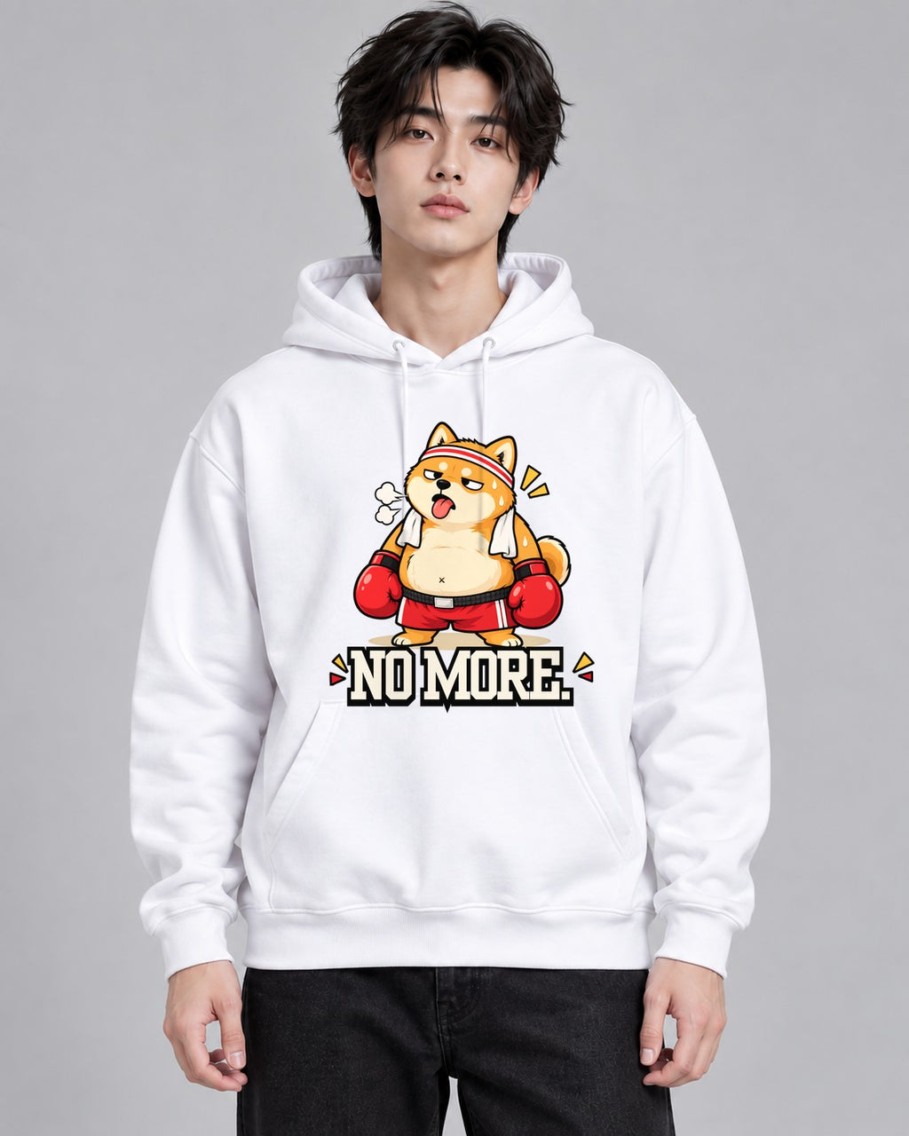 No More Boxer Dog - White