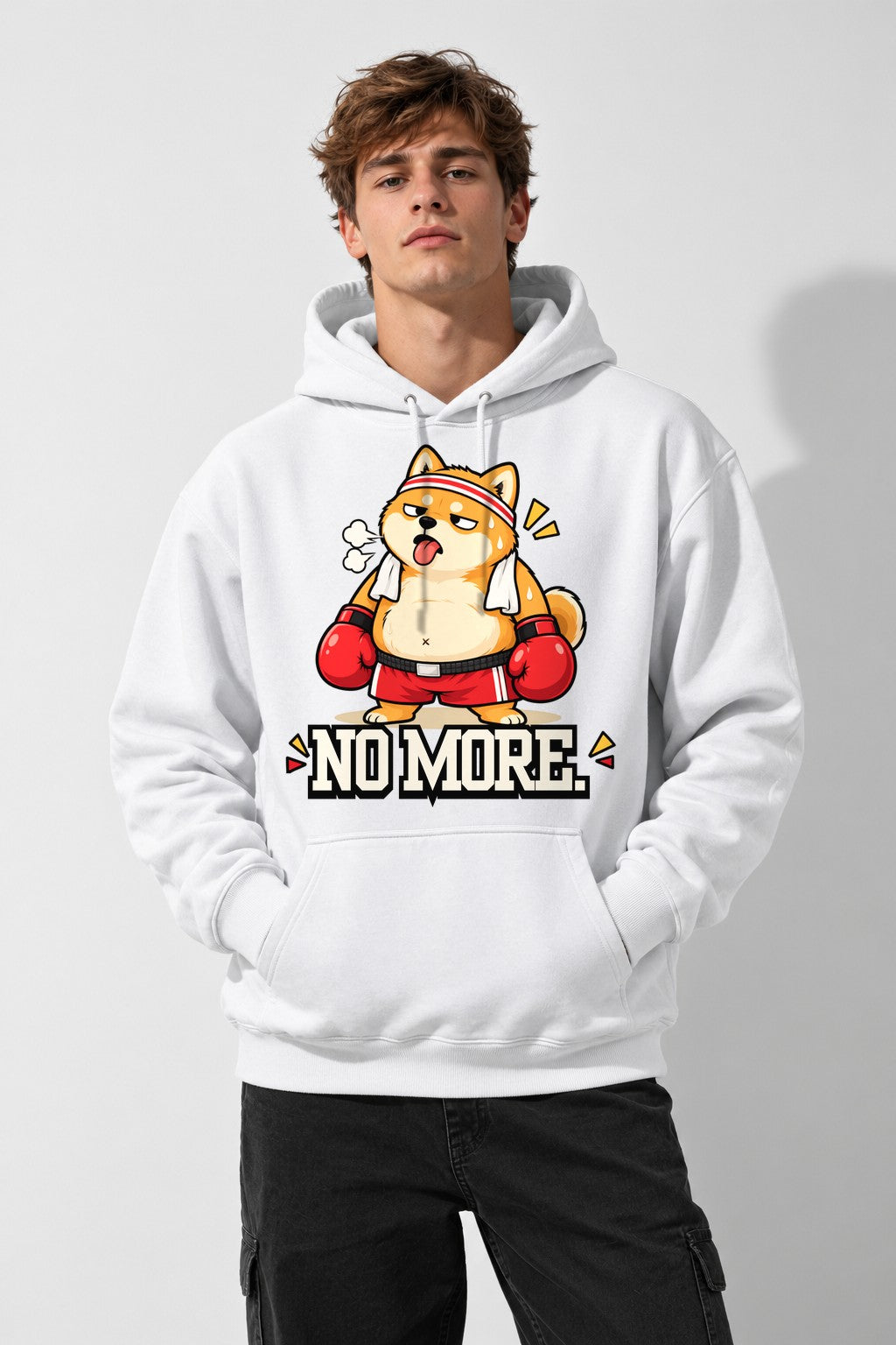 No More Boxer Dog - White