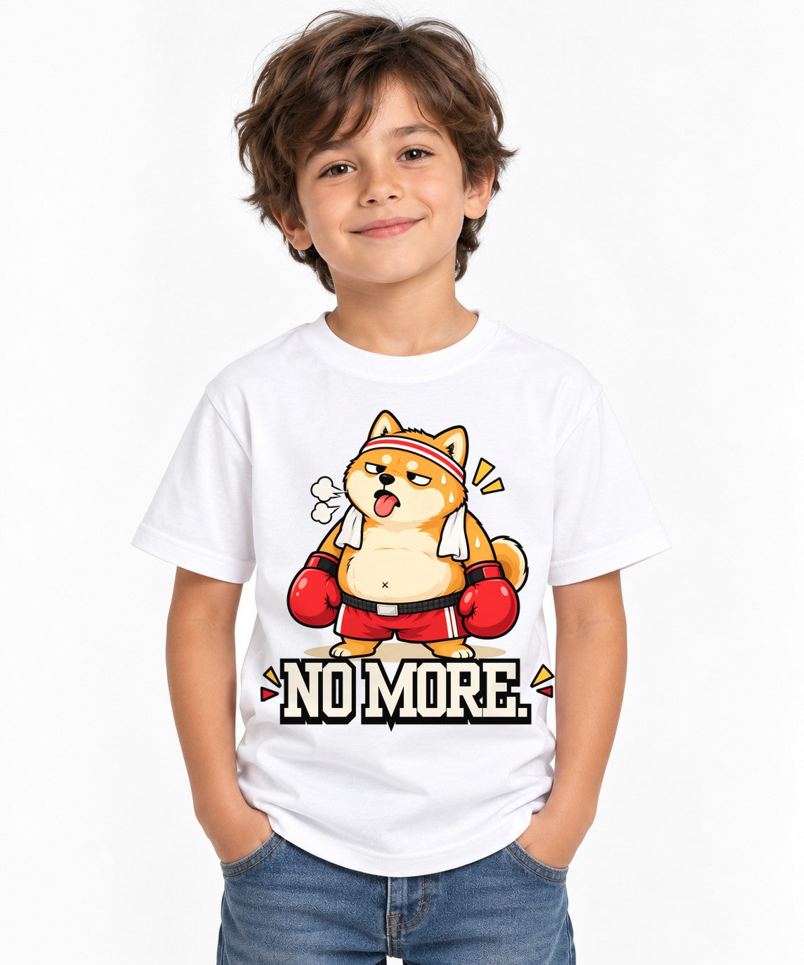 No More Boxer Dog - White