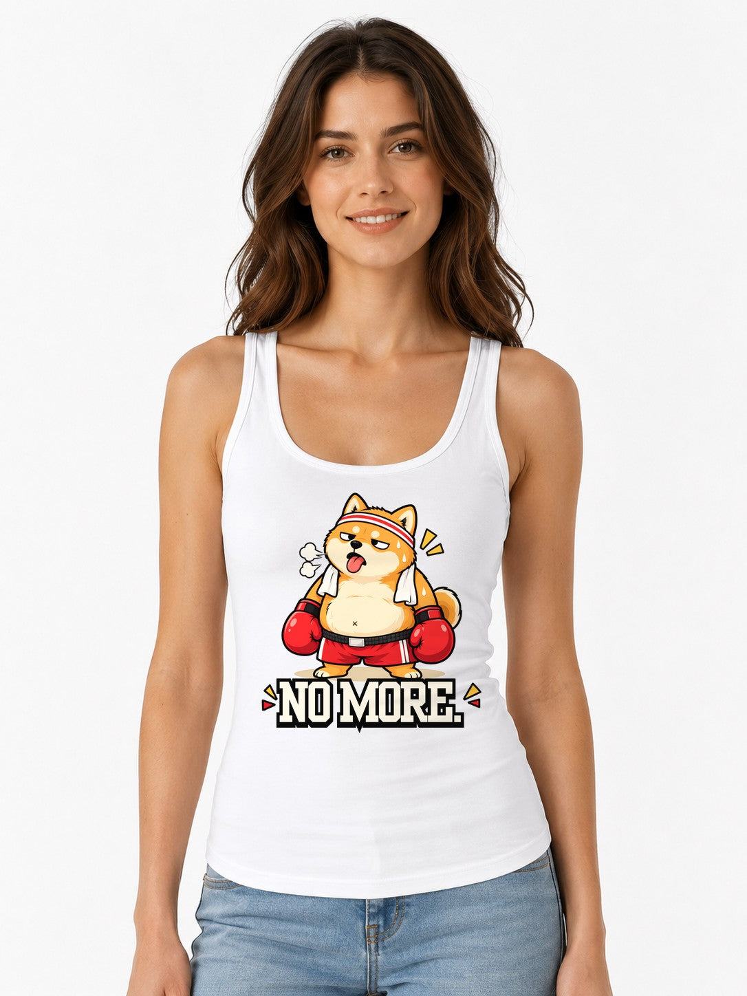 No More Boxer Dog - White