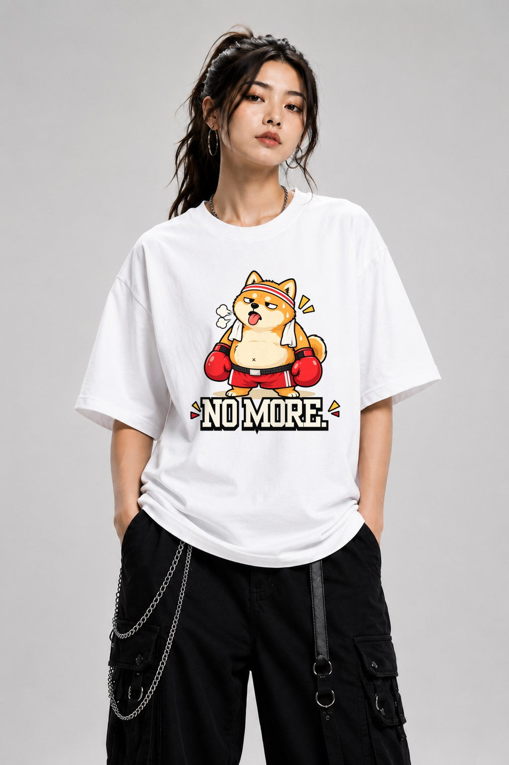 No More Boxer Dog - White
