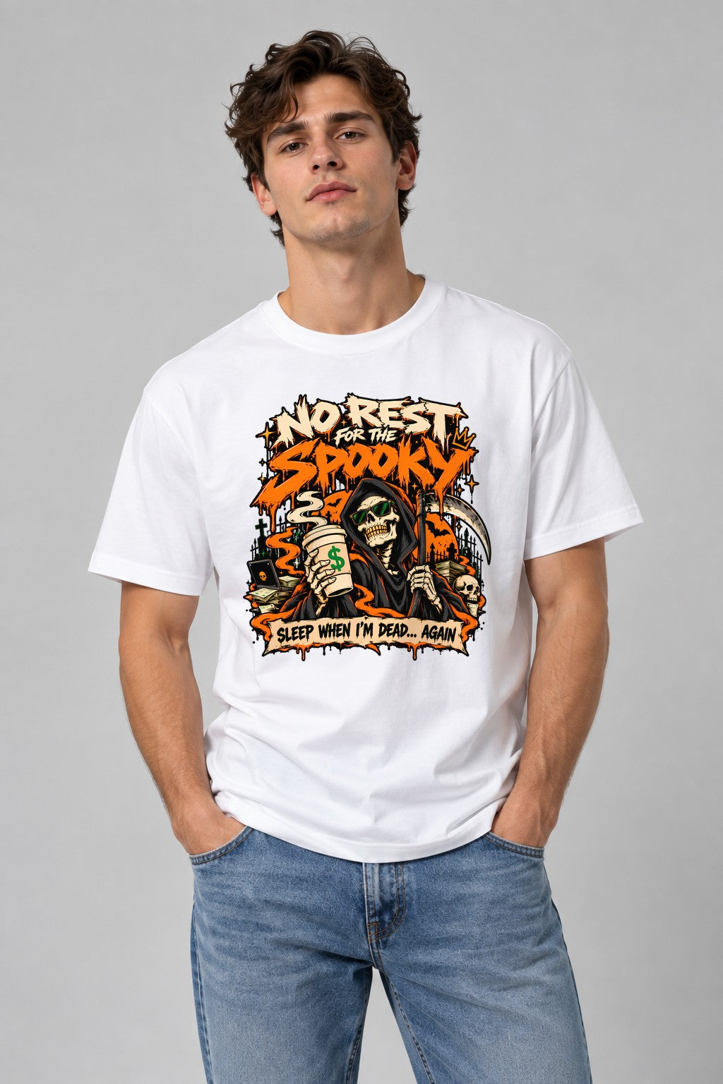 No Rest for the Spooky - White