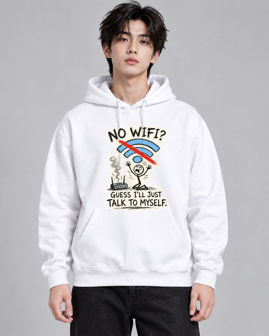 No WiFi Talk To Myself - White