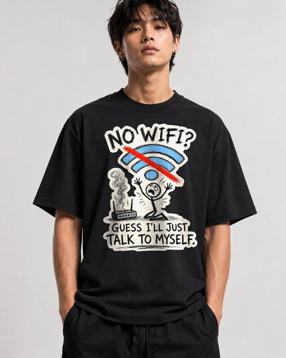 No WiFi Talk To Myself - Black