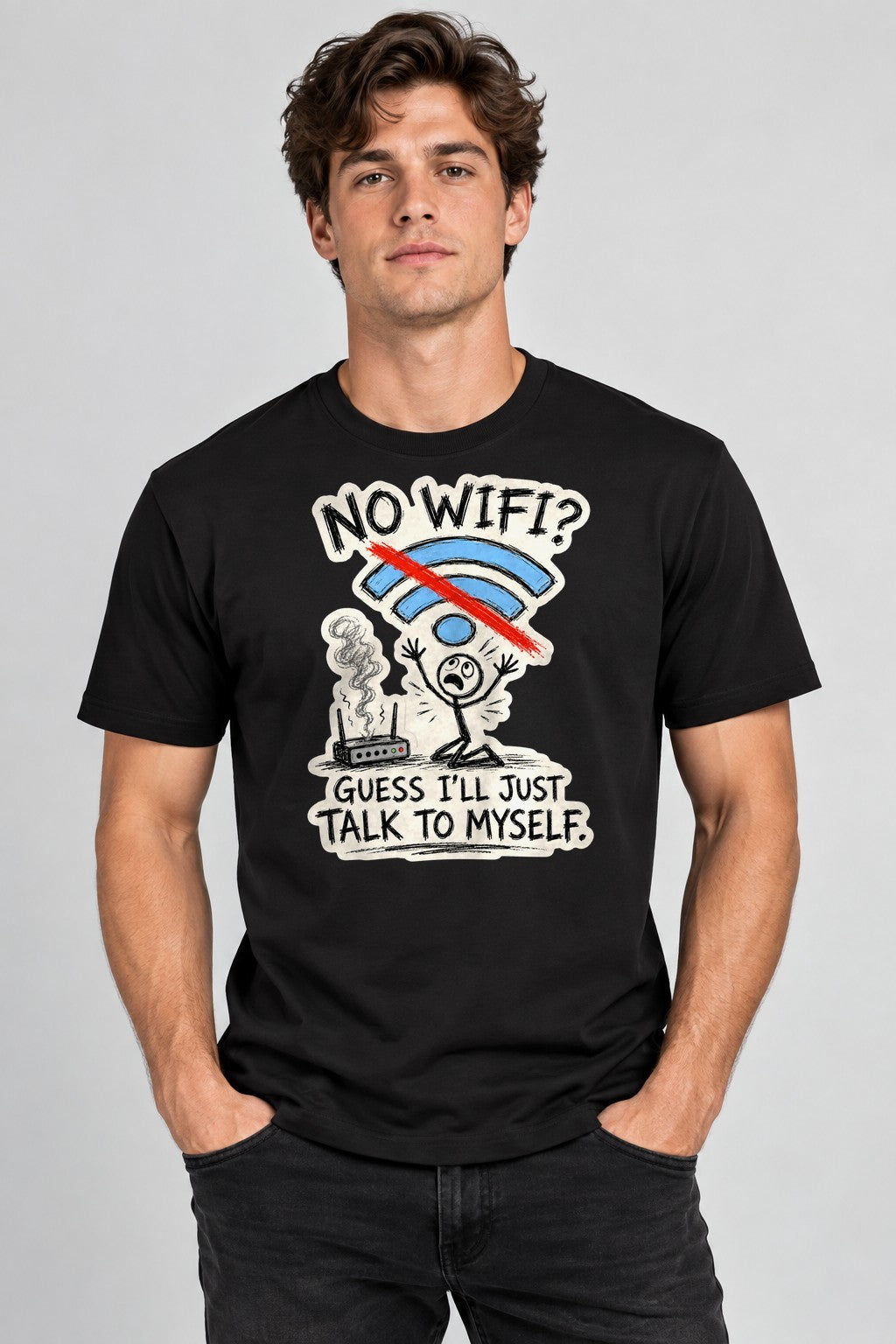 No WiFi Talk To Myself - Black