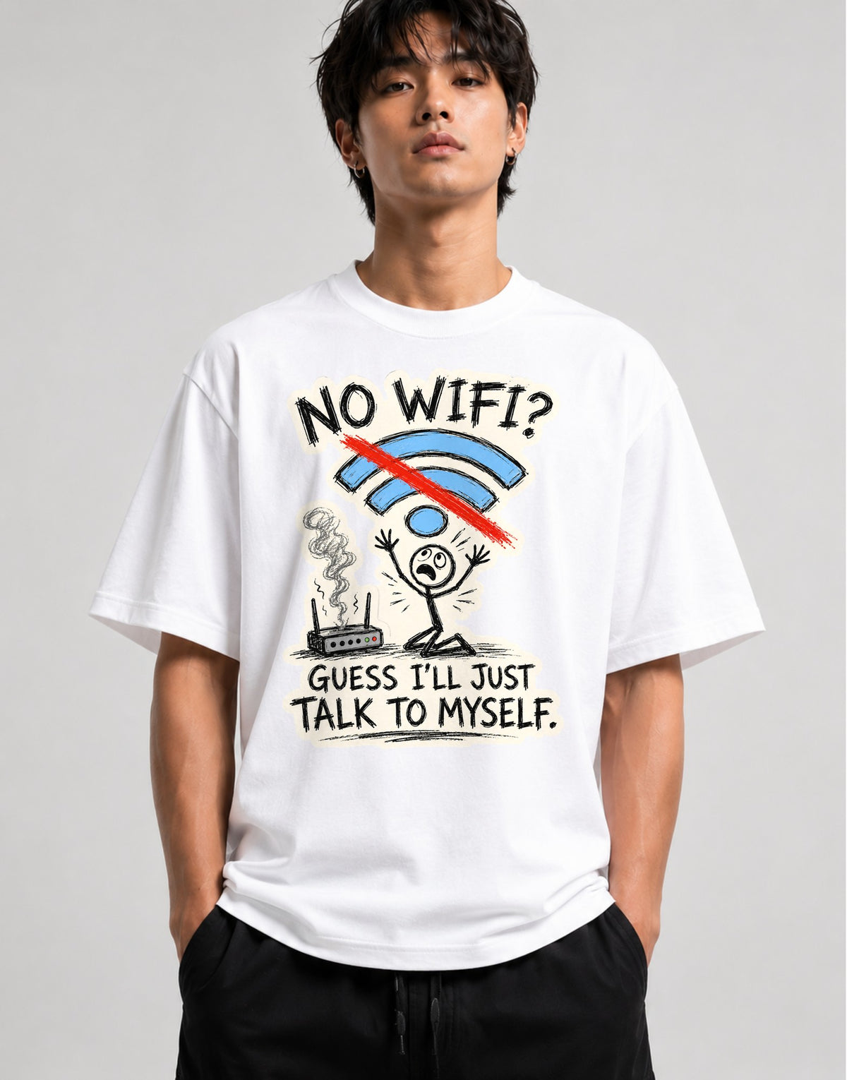 No WiFi Talk To Myself - White