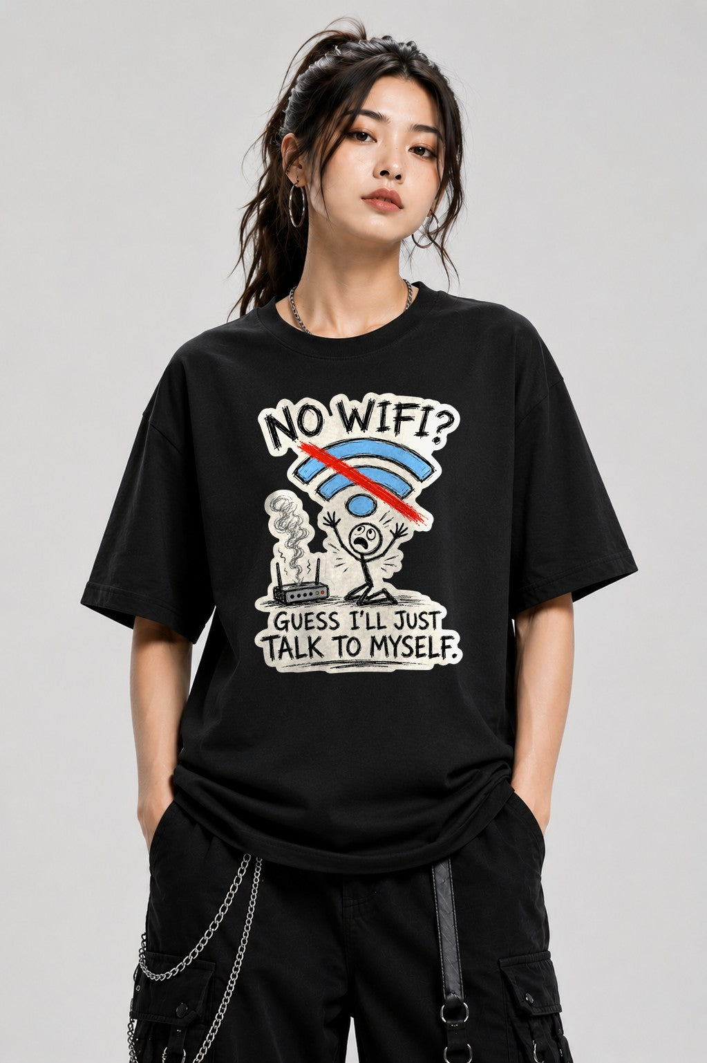 No WiFi Talk To Myself - Black