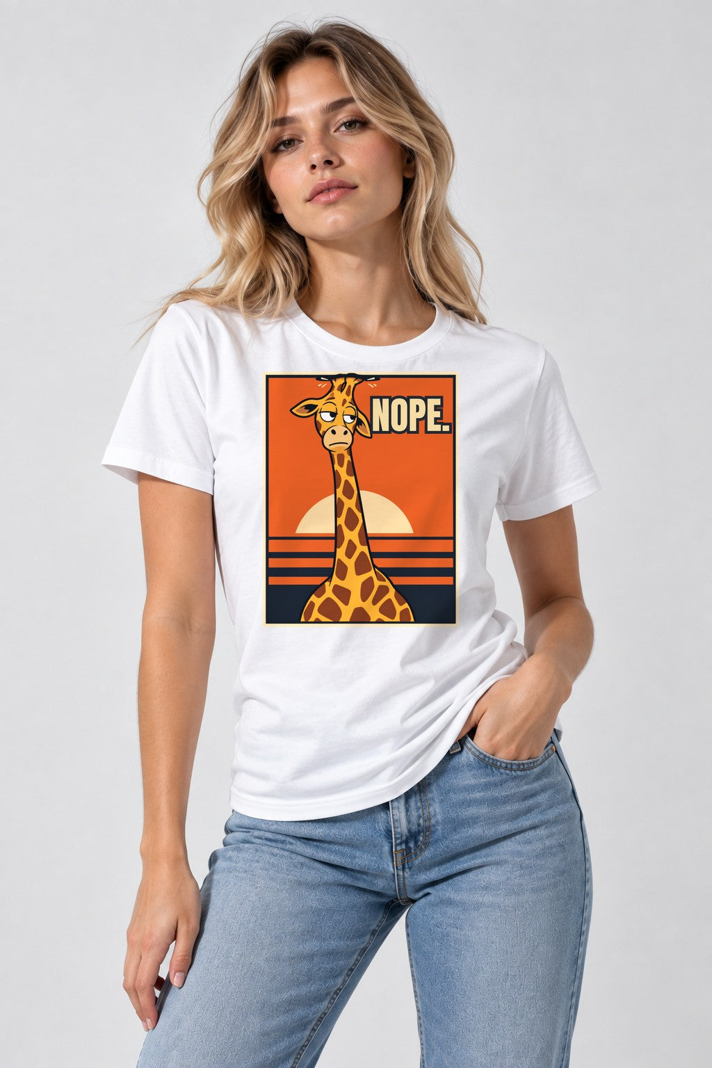 Nope Giraffe - White