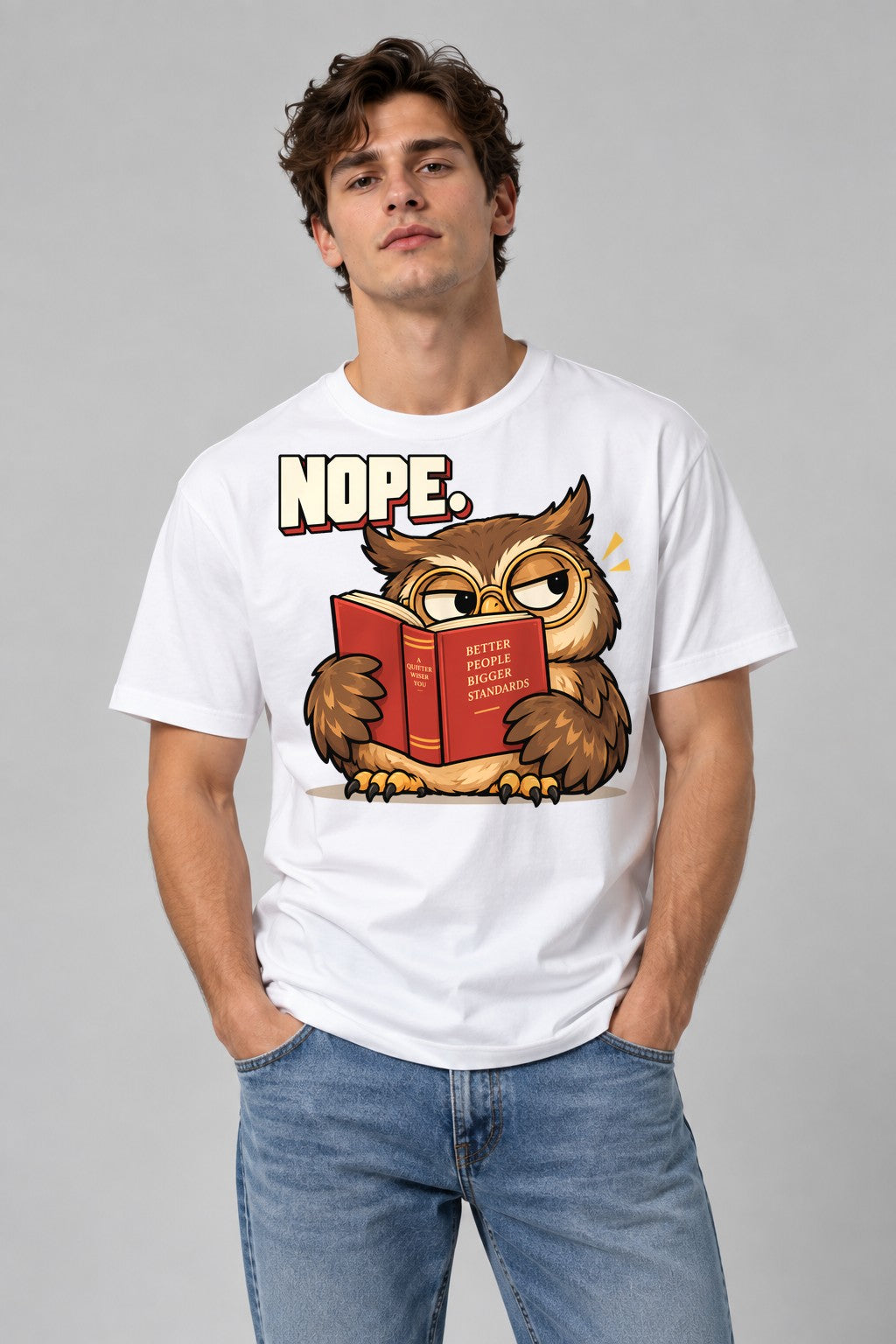 Nope Owl - White