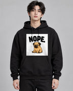 Nope Stubborn Pug Lazy Mood Funny Do - Black