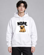 Nope Stubborn Pug Lazy Mood Funny Do - White