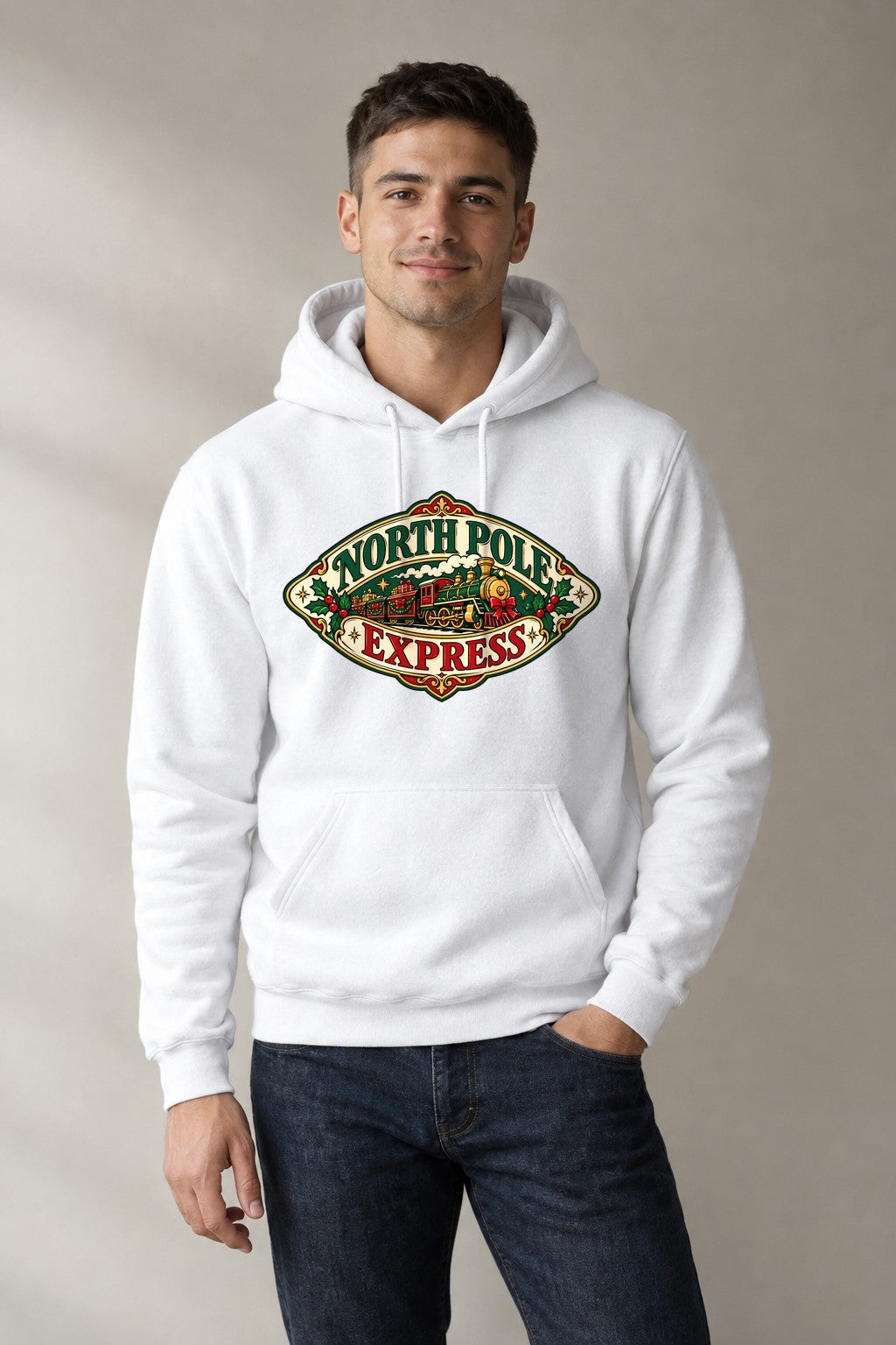 North Pole Express Train Badge - White