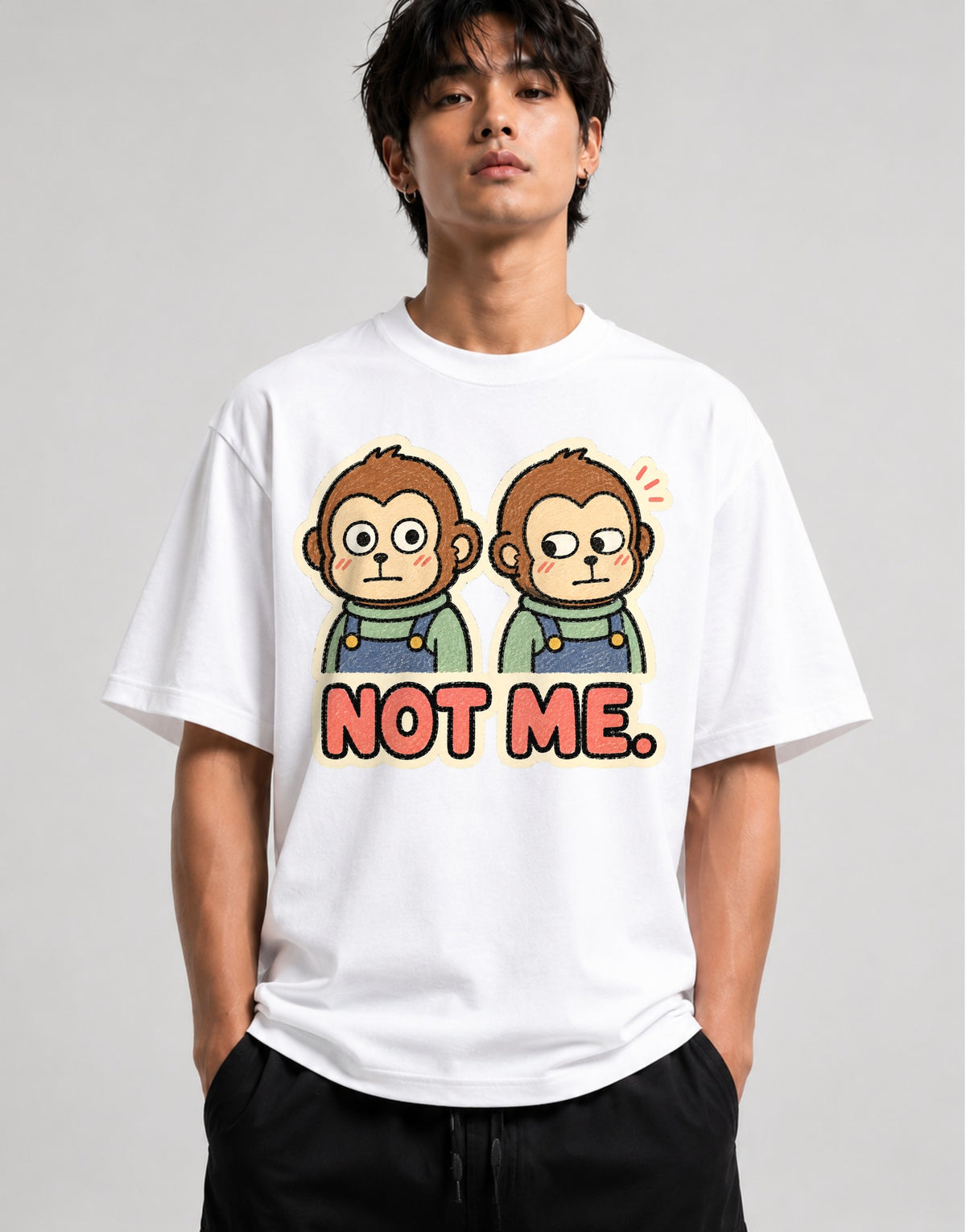 Not Me Monkeys - White