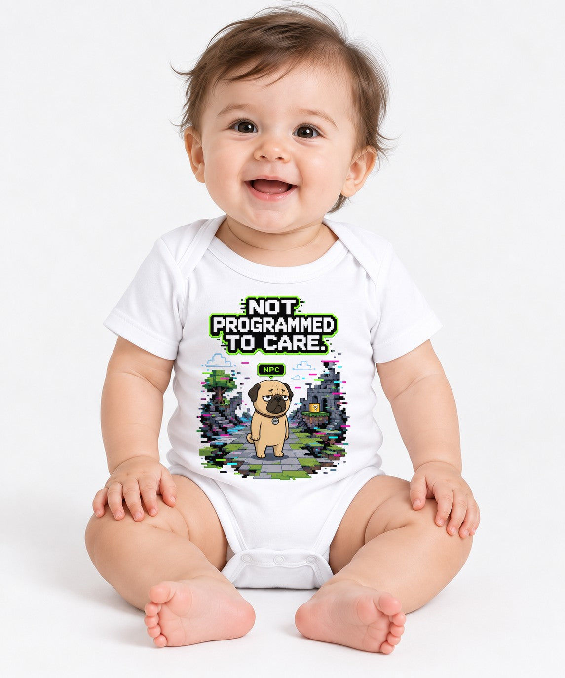 Not Programmed To Care - White