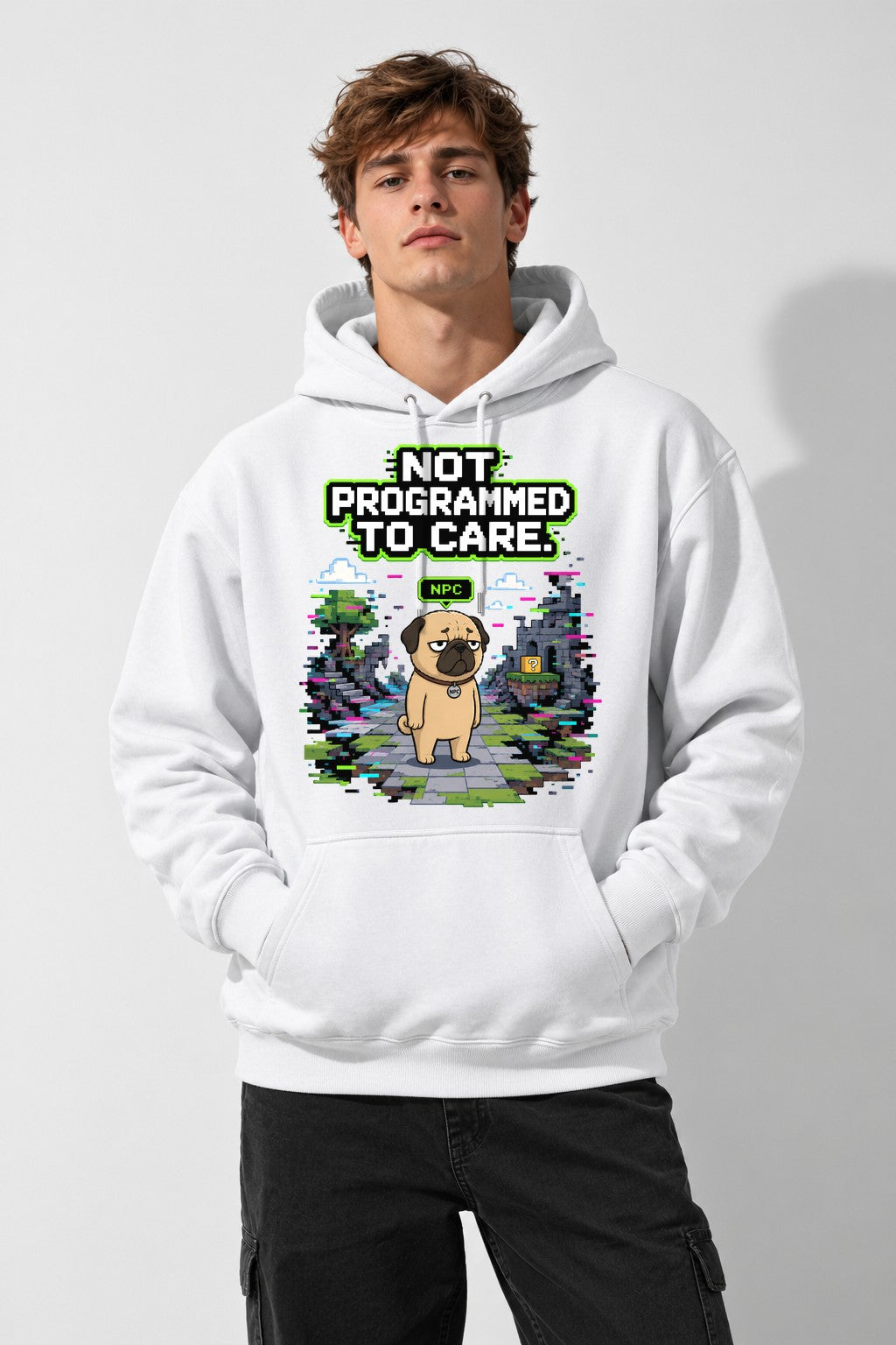 Not Programmed To Care - White