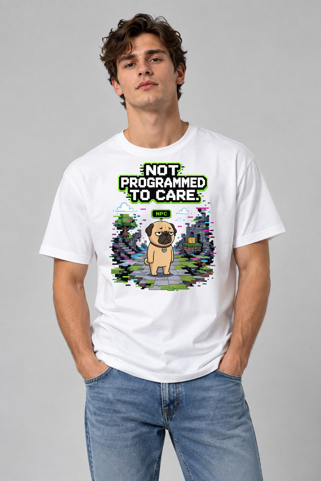 Not Programmed To Care - White