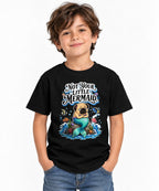 Not Your Little Mermaid Pug Shirt - Funny Mermaid Dog Graphic Tee - Black