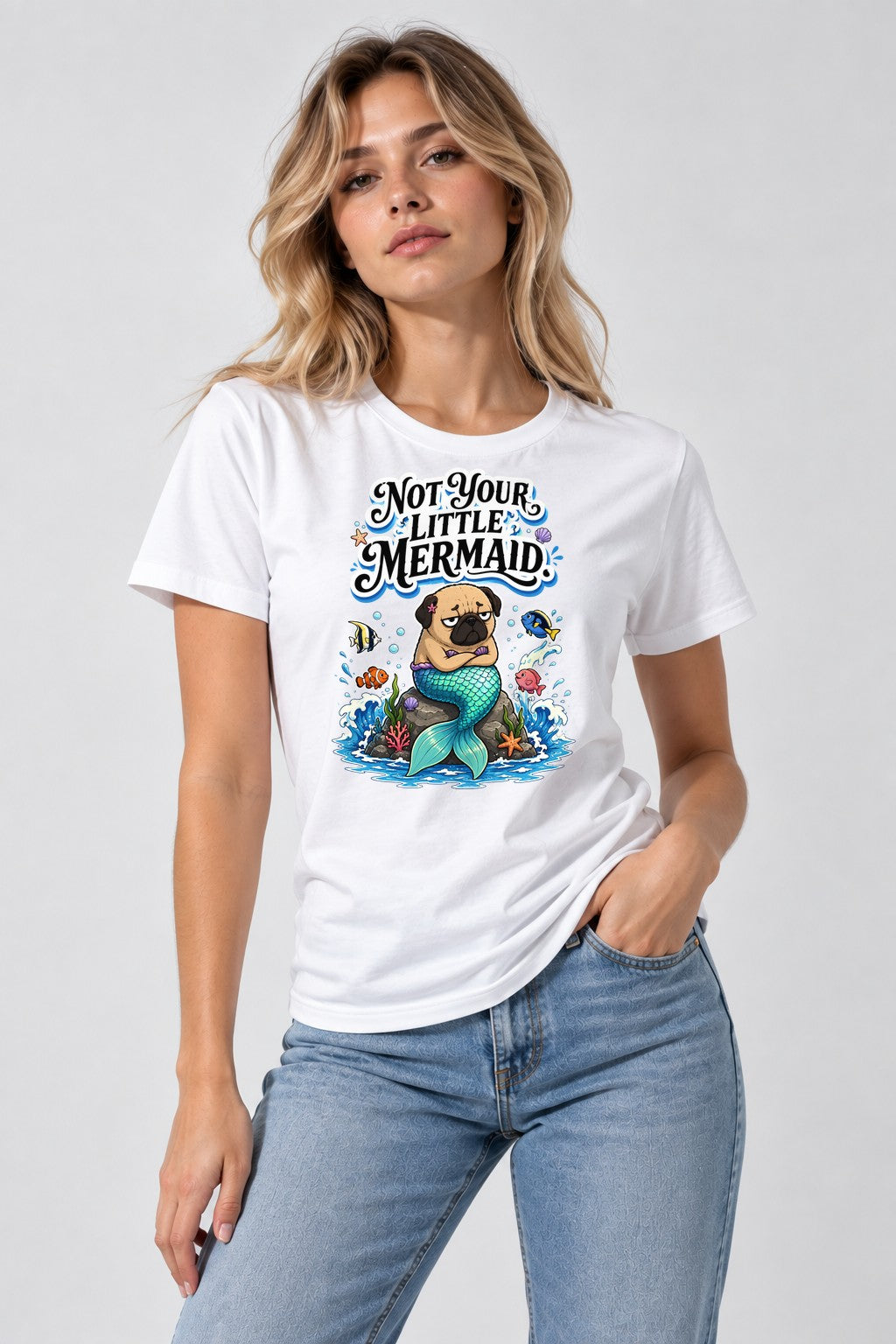 Not Your Little Mermaid - White