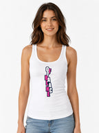 Off Balance Typography Graphic Tee - Bold Statement Design - White