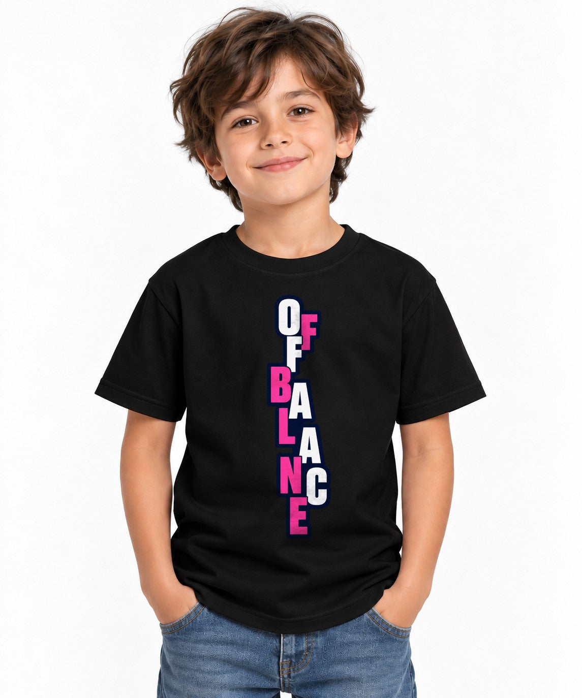 Off Balance Vertical Staggered Bold - Black