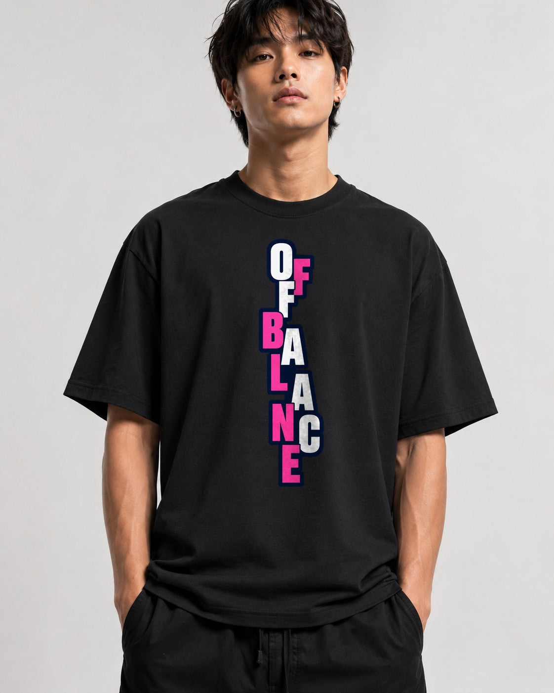 Off Balance Vertical Staggered Bold - Black