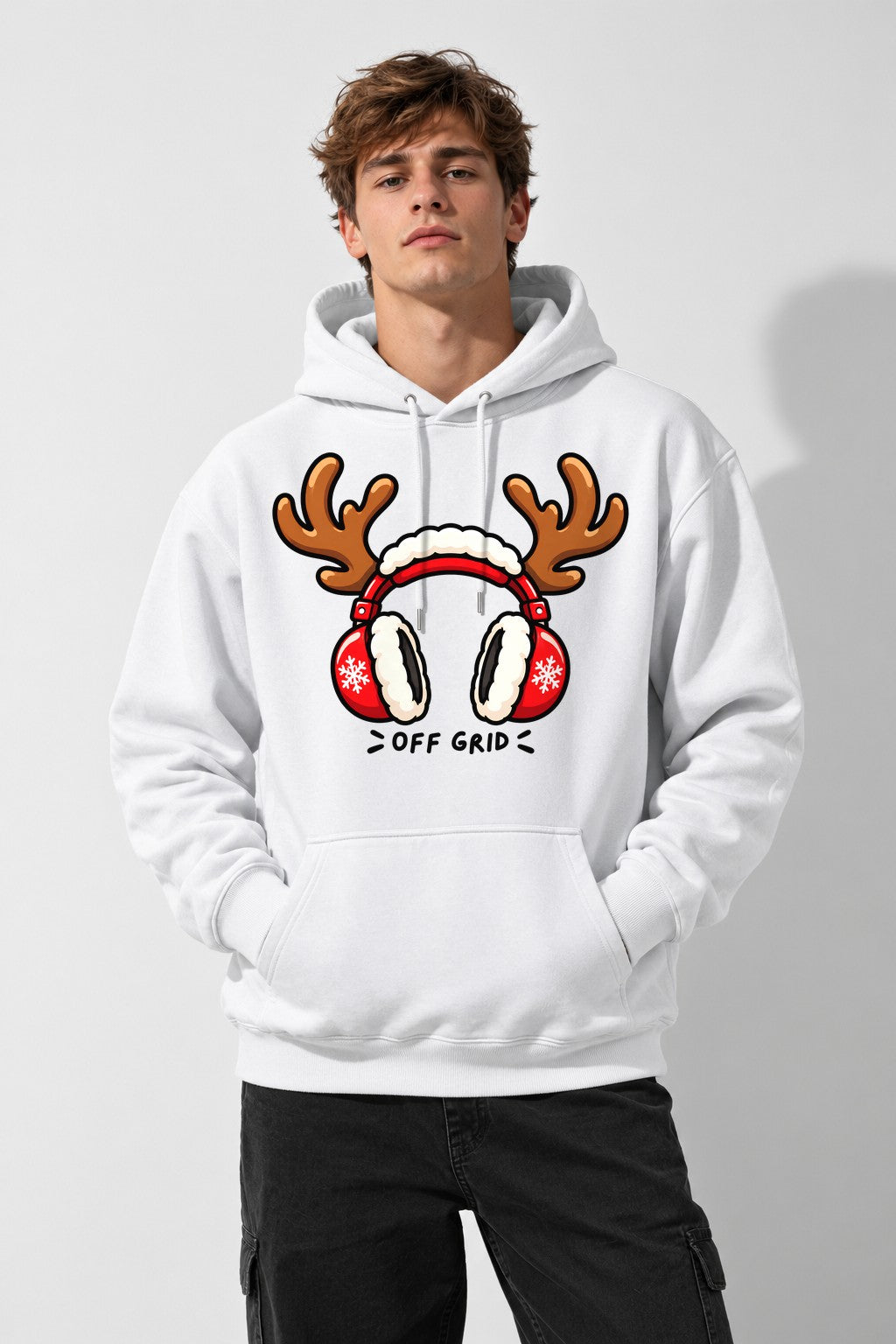 Off Grid Reindeer Earmuffs - White